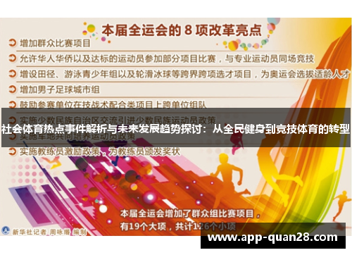 社会体育热点事件解析与未来发展趋势探讨：从全民健身到竞技体育的转型